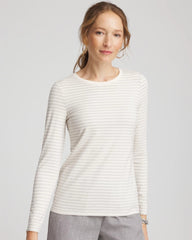 Chico's Clothing Metallic Layering Tee