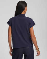 Chico's Clothing Ottoman Cap Sleeve Tee