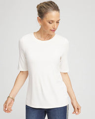 Chico's Clothing Elbow Sleeve Tee