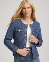 Chico's Clothing Quilted Denim Jacket