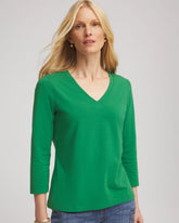 Chico's Clothing 3/4 Sleeve Perfect Tee