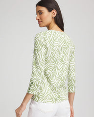 Chico's Clothing Pima Button Sleeve Tee