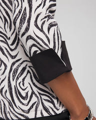 Chico's Clothing Pima Jewel Neck Contrast Tee