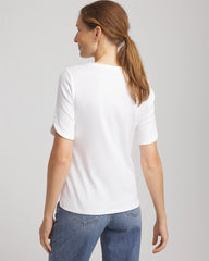 Chico's Clothing Short Sleeve Pima Tee