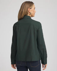 Chico's Clothing Lace Cotton Voile Shirt