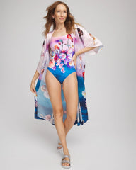 Chico's Clothing Gottex Under The Sea Square Neck One Piece