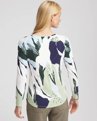 Chico's Clothing Sea-Print Touch of Cool™ Layering Tee