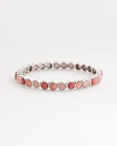 Chico's Jewelry Quartz & Rhodonite Stone Silvertone Round Stretch