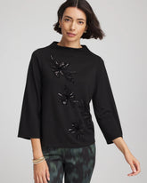 Chico's Clothing Embellished Structured Top