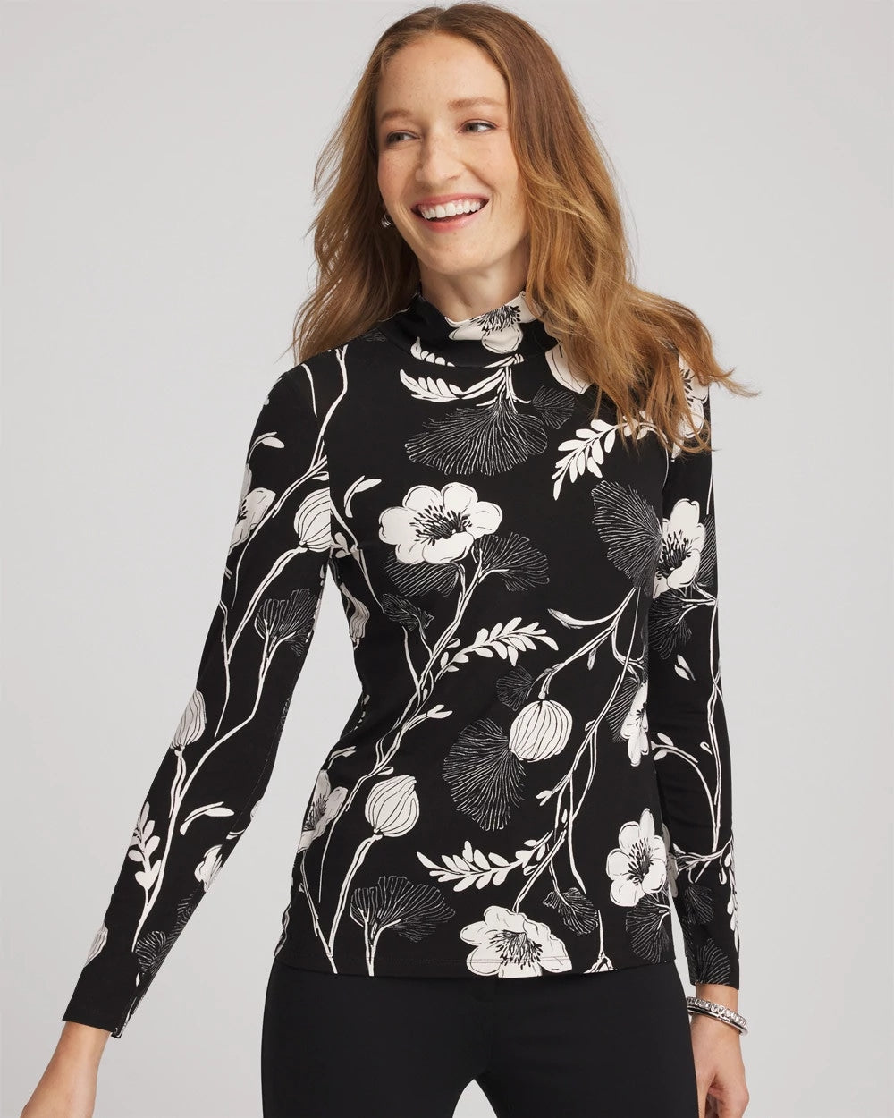 Chico's Clothing Touch of Cool™ Mockneck Layering Tee