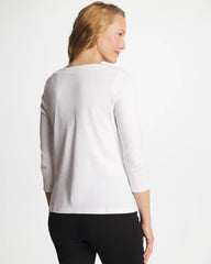 Chico's Clothing Pima 3/4 Sleeve Tee