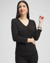 Chico's Clothing 3/4 Sleeve Perfect Tee