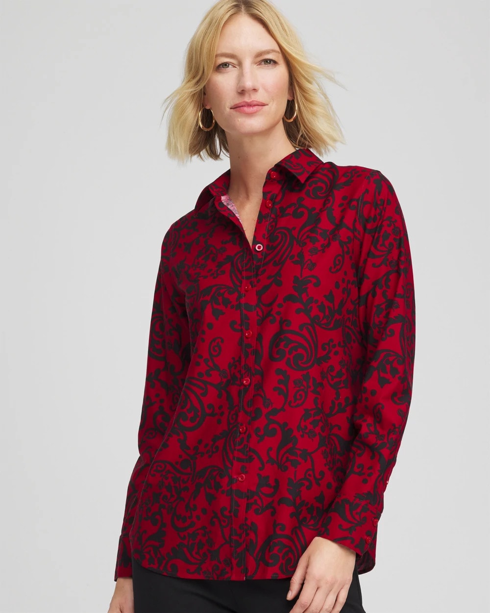 Chico's Clothing No Iron™ Vinstra Scrolls Shirt