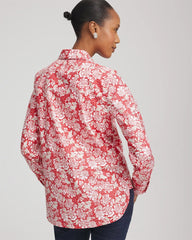 Chico's Clothing No Iron™ Long-Sleeved Folklore-Floral Shirt