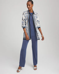 Chico's Clothing Travelers™ Collection Paisley Mesh Shirt Jacket