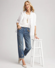 Chico's Clothing Slub Scoop Neck Tee