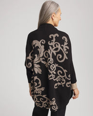 Chico's Clothing Ottoman Jacquard Cocoon Cardigan