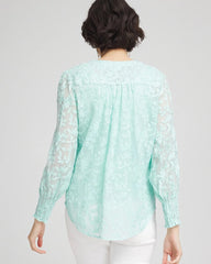 Chico's Clothing Floral Soutache V-Neck Blouse