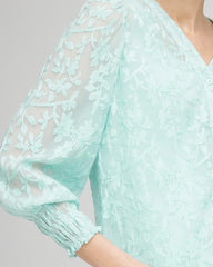 Chico's Clothing Floral Soutache V-Neck Blouse