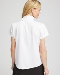 Chico's Clothing Zenergy® UPF Mockneck Short-Sleeve Top