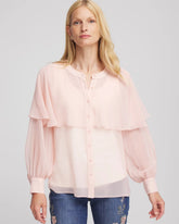 Chico's Clothing Georgette Cape Blouse