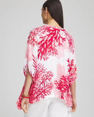 Chico's Clothing Coral Reef Motif Poncho