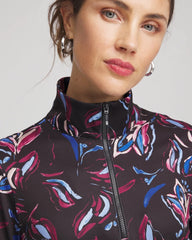 Chico's Clothing Zenergy® UPF Floral Half-Zip Pullover Top