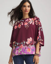 Chico's Clothing Printed Boatneck Pullover Poncho