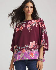 Chico's Clothing Printed Boatneck Pullover Poncho