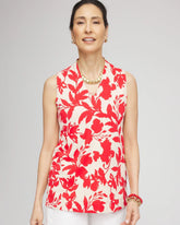 Chico's Clothing Floral Sleeveless V-Neck Tunic