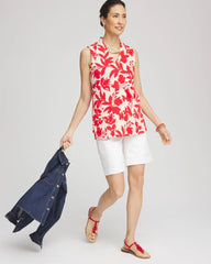 Chico's Clothing Floral Sleeveless V-Neck Tunic