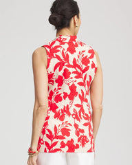 Chico's Clothing Floral Sleeveless V-Neck Tunic