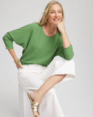 Chico's Clothing Textured Wedge Top