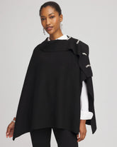 Chico's Clothing Embellished Bow Poncho