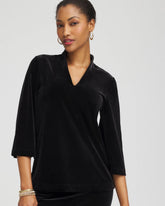 Chico's Clothing Travelers™ Velvet V-Neck Kimono Sleeve Top