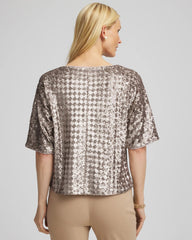 Chico's Clothing Art Deco Dolman Sequins Tee