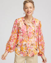 Chico's Clothing Split-Neck Blouse