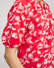 Chico's Clothing Floral Embroidered Cotton Peasant Blouse