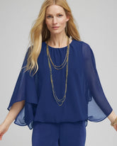 Chico's Clothing Travelers™ Collection Bubble Hem Chiffon Blouse