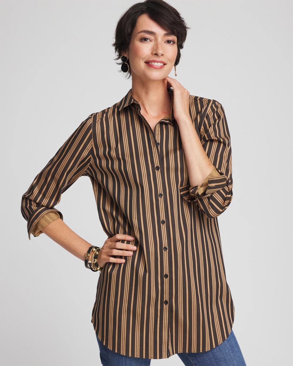 Chico's Clothing No Iron™ Stripe Tunic
