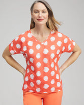 Chico's Clothing Zenergy® Dots Drop Shoulder Tee