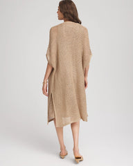 Chico's Clothing Crochet-Knit Sequins Ruana