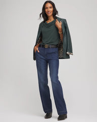 Chico's Clothing Jersey Knit Cowlneck Tee