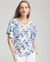 Chico's Clothing Touch of Cool™ Lily Handkerchief-Sleeve V-Neck Tee