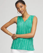 Chico's Clothing Polka-Dot Sleeveless V-Neck Tank