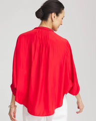 Chico's Clothing Braided Batwing Blouse