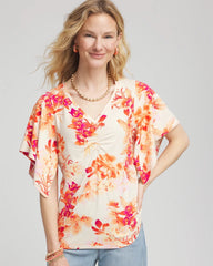 Chico's Clothing Touch of Cool™ Handkerchief-Sleeve V-Neck Tee