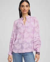 Chico's Clothing Textured Jacquard V-Neck Blouse