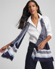 Chico's Accessories Printed Woven Oblong Scarf