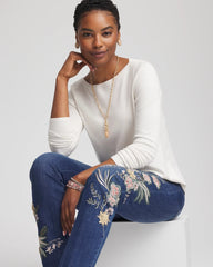 Chico's Clothing Ella Bateau Pullover Sweater